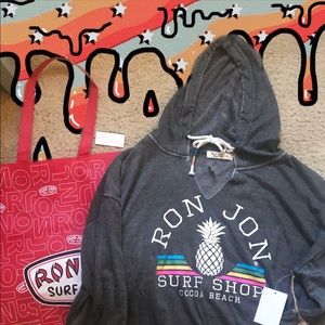 Ron Jon Cropped sweatshirt AND RON JON BAG